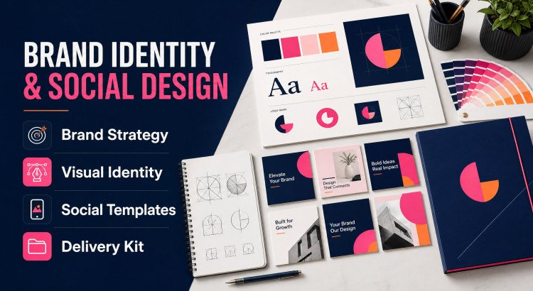 I will create a complete brand identity and social media design kit